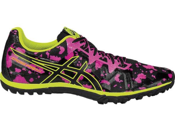 Asics Atletiekschoenen Dames, CROSS FREAK 2 Zwart/Roze/LichtGroen - Asics Loopschoenen Solden | B2047568-MN